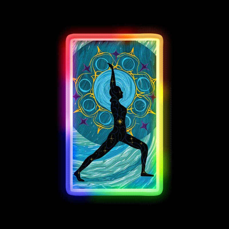 Yoga Led Neon Sign For Wellness Space For Yoga Lover Rgb Color