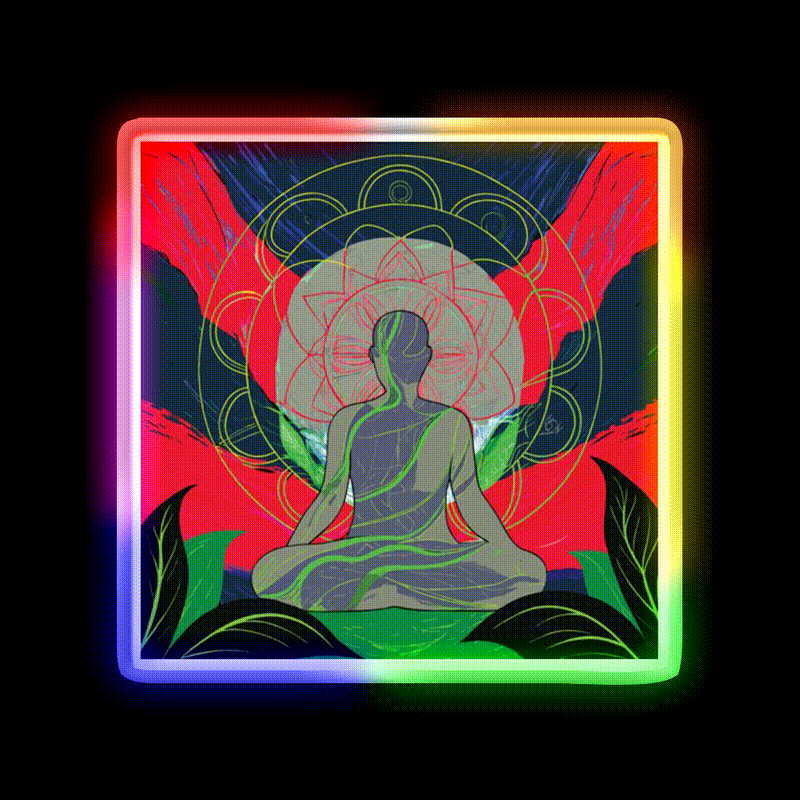 Yoga Led Neon Sign For Wellness Space For Yogis Rgb Color