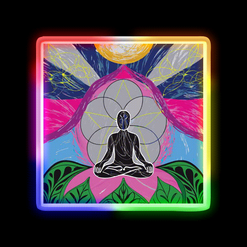 Yoga Led Neon Sign For Wellness Space Wall Sign Rgb Color