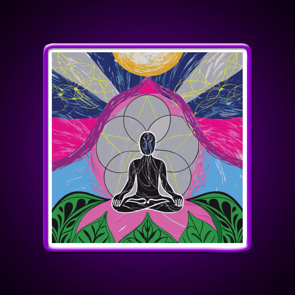 Yoga Led Neon Sign For Wellness Space Wall Sign Rgb Color - Shineneon