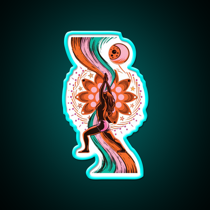 Yoga Led Neon Sign For Wellness Space Yoga Inspired Led Sign Rgb Color