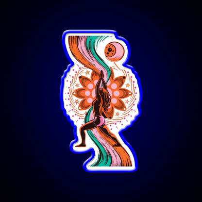 Yoga Led Neon Sign For Wellness Space Yoga Inspired Led Sign Rgb Color