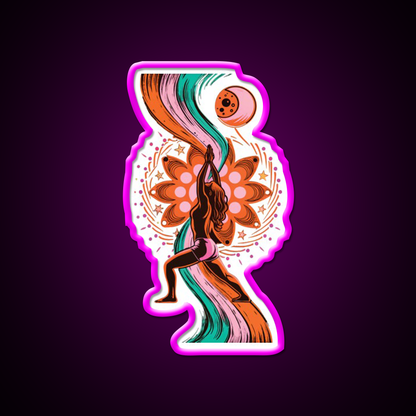 Yoga Led Neon Sign For Wellness Space Yoga Inspired Led Sign Rgb Color