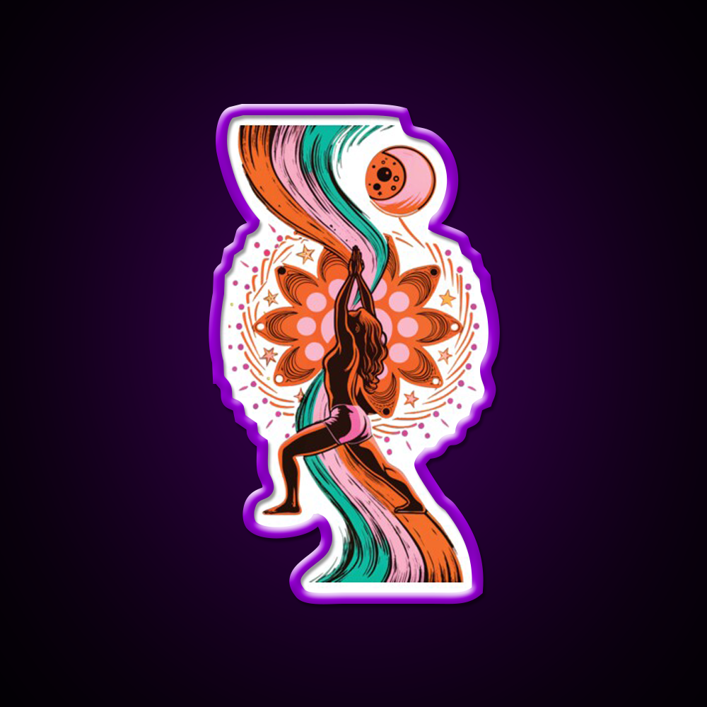 Yoga Led Neon Sign For Wellness Space Yoga Inspired Led Sign Rgb Color