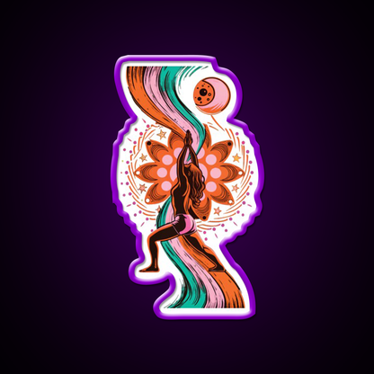 Yoga Led Neon Sign For Wellness Space Yoga Inspired Led Sign Rgb Color