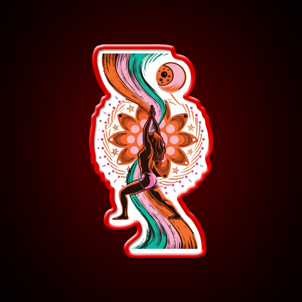 Yoga Led Neon Sign For Wellness Space Yoga Inspired Led Sign Rgb Color