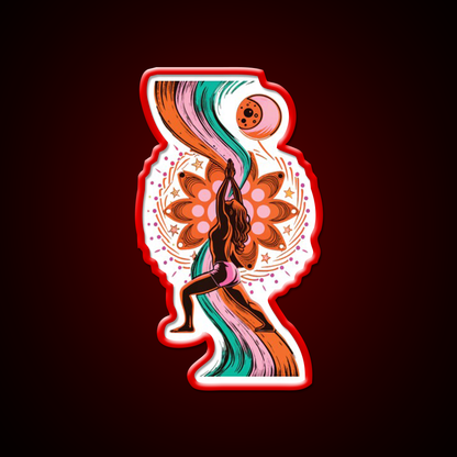 Yoga Led Neon Sign For Wellness Space Yoga Inspired Led Sign Rgb Color