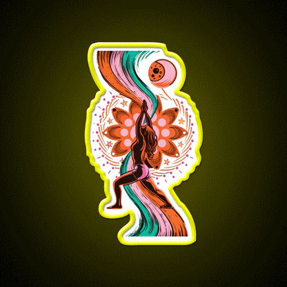 Yoga Led Neon Sign For Wellness Space Yoga Inspired Led Sign Rgb Color