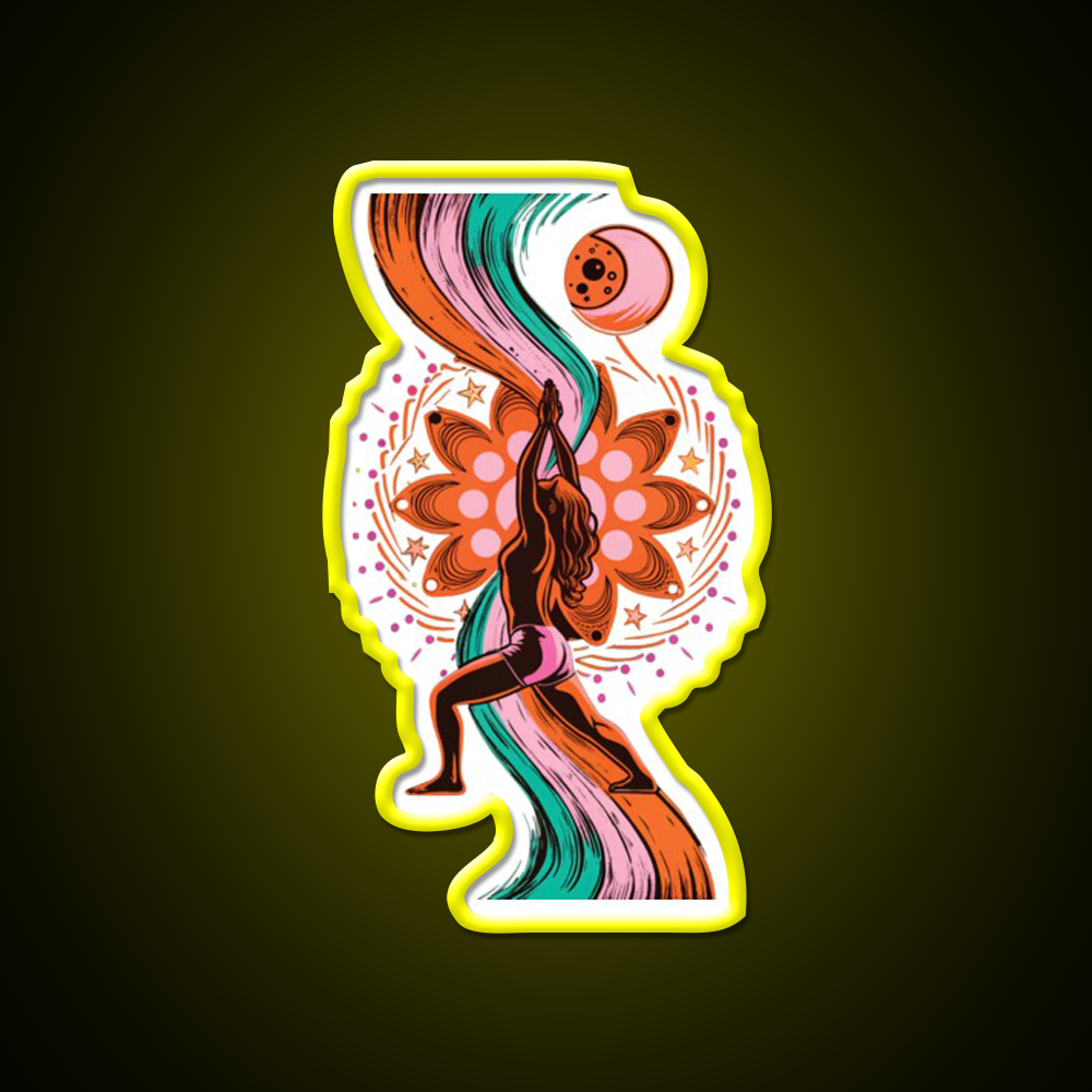 Yoga Led Neon Sign For Wellness Space Yoga Inspired Led Sign Rgb Color