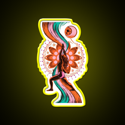 Yoga Led Neon Sign For Wellness Space Yoga Inspired Led Sign Rgb Color