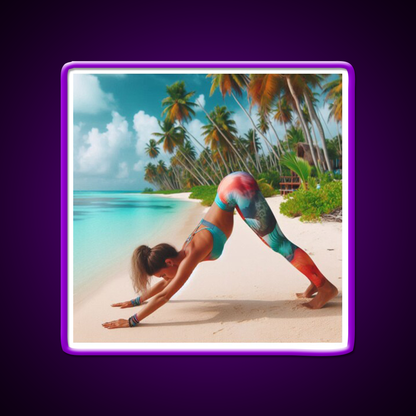 Yoga Led Neon Sign For Wellness Space Yoga Studio Home Gym Rgb Color