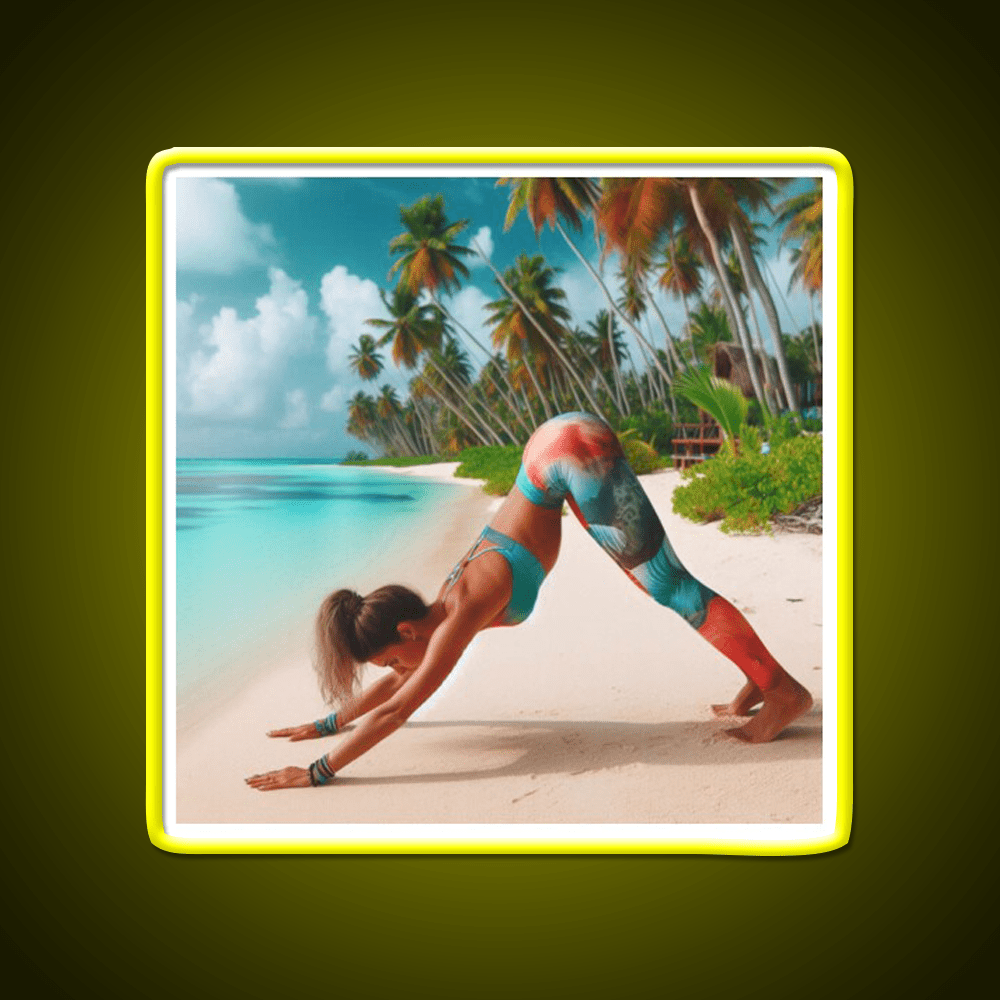 Yoga Led Neon Sign For Wellness Space Yoga Studio Home Gym Rgb Color - Shineneon
