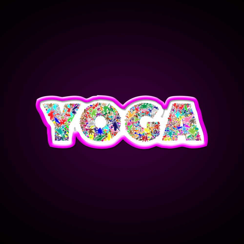 Yoga Led Neon Sign For Wellness Space Yoga Studio Led Sign Rgb Color