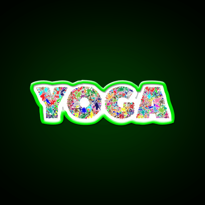 Yoga Led Neon Sign For Wellness Space Yoga Studio Led Sign Rgb Color - Shineneon