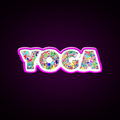 Yoga Led Neon Sign For Wellness Space Yoga Studio Led Sign Rgb Color - Shineneon