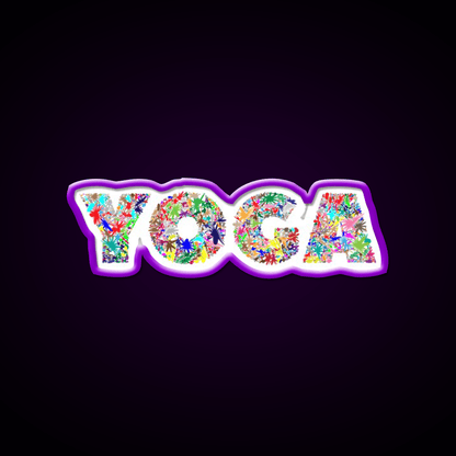 Yoga Led Neon Sign For Wellness Space Yoga Studio Led Sign Rgb Color - Shineneon
