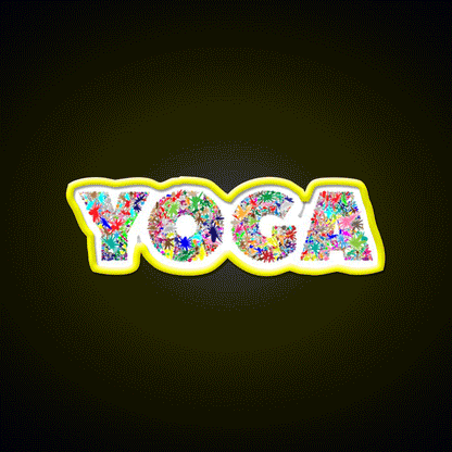 Yoga Led Neon Sign For Wellness Space Yoga Studio Led Sign Rgb Color