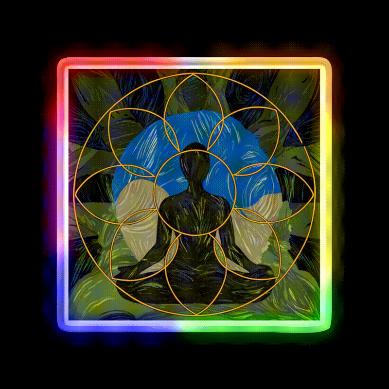 Yoga Led Neon Sign For Wellness Space Yoga Studio Light Sign Rgb Color