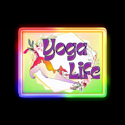 Yoga Life Yoga Led Neon Sign For Wellness Space Rgb Color