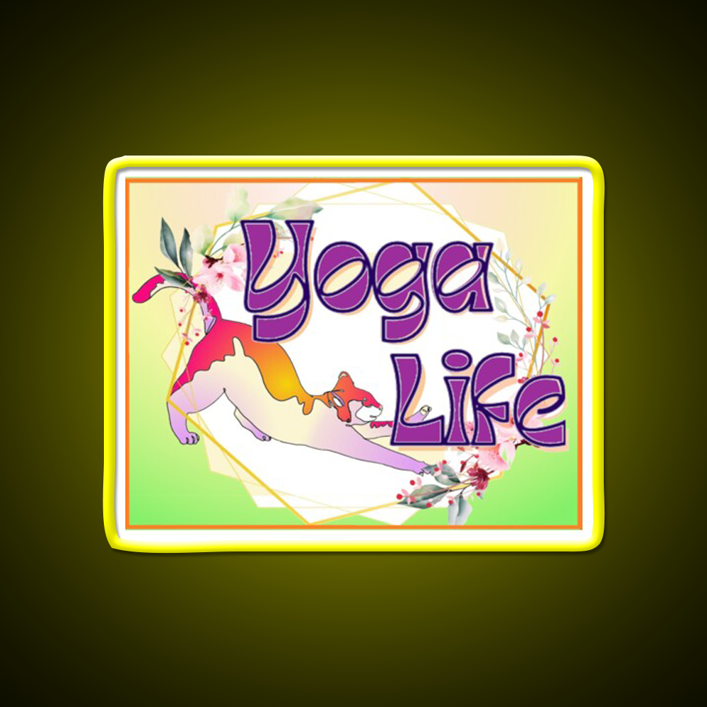 Yoga Life Yoga Led Neon Sign For Wellness Space Rgb Color