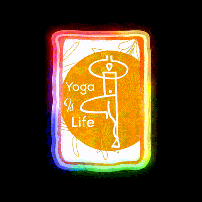 Yoga Life Yoga Led Neon Sign For Wellness Space Yoga Studio Rgb Color