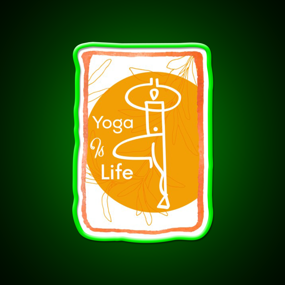 Yoga Life Yoga Led Neon Sign For Wellness Space Yoga Studio Rgb Color