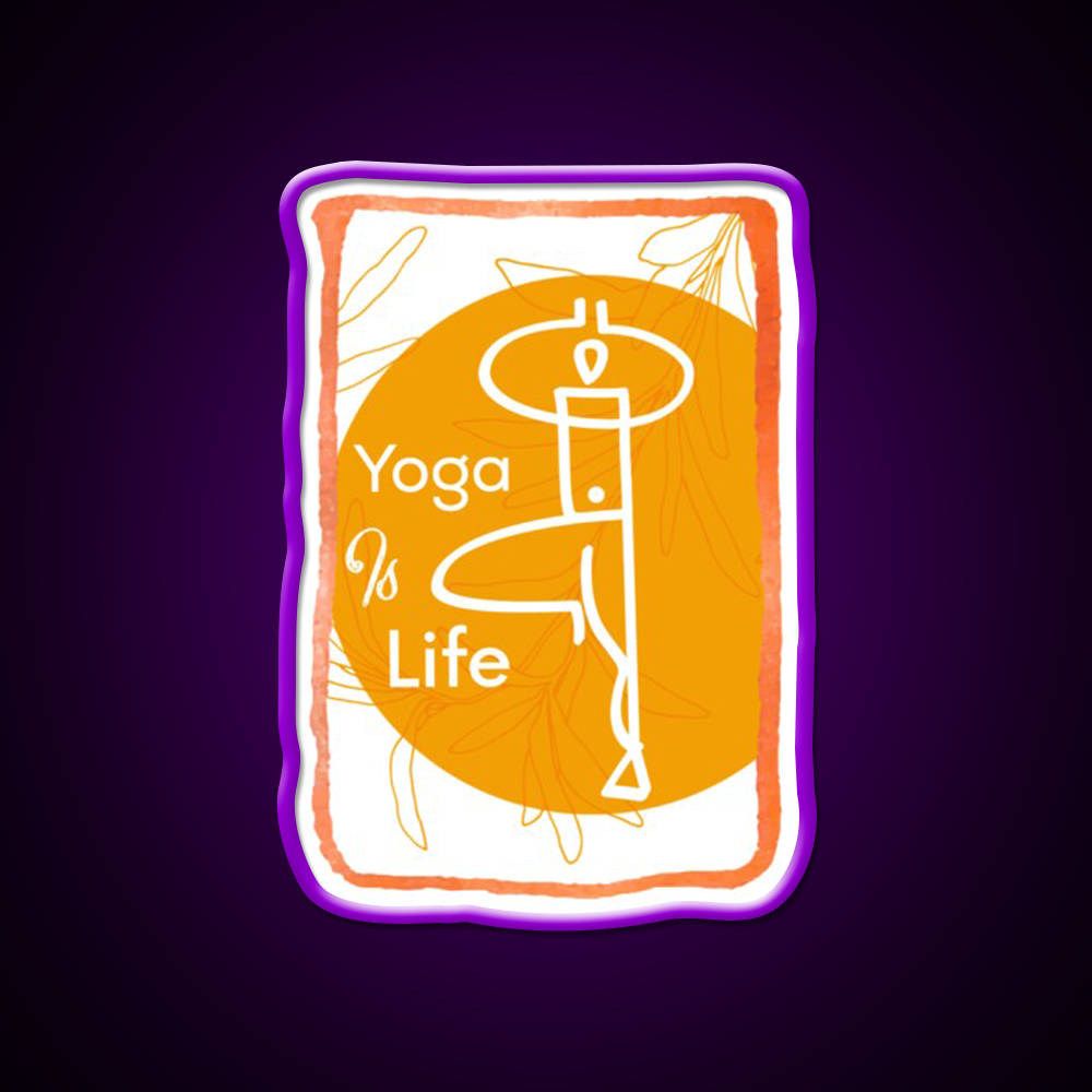 Yoga Life Yoga Led Neon Sign For Wellness Space Yoga Studio Rgb Color