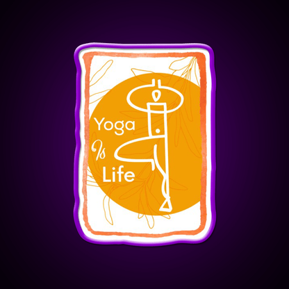 Yoga Life Yoga Led Neon Sign For Wellness Space Yoga Studio Rgb Color - Shineneon
