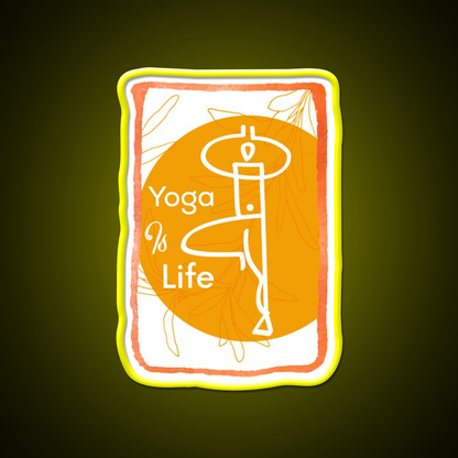Yoga Life Yoga Led Neon Sign For Wellness Space Yoga Studio Rgb Color