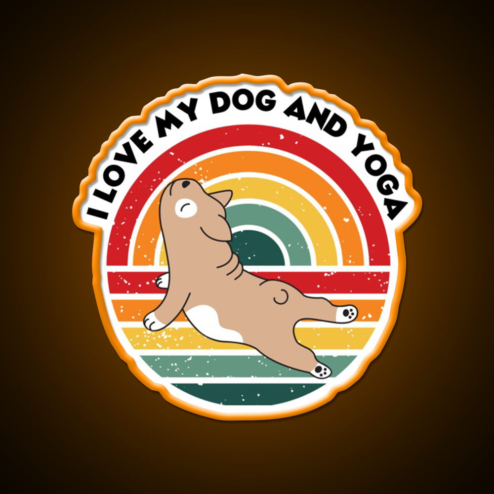 Yoga Lifestyle Yoga And Dog Funny Your Own Style Yoga Led Neon Sign Rgb Color