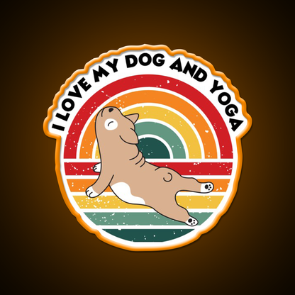 Yoga Lifestyle Yoga And Dog Funny Your Own Style Yoga Led Neon Sign Rgb Color