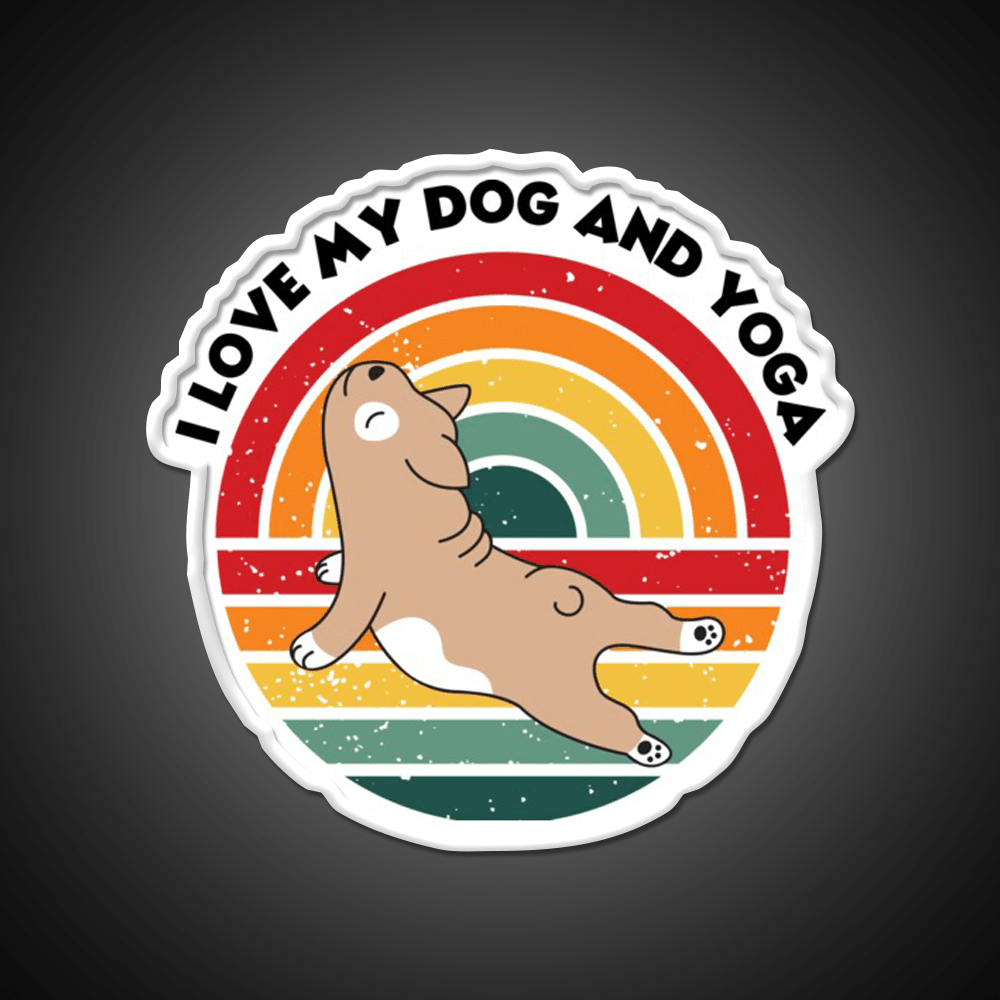 Yoga Lifestyle Yoga And Dog Funny Your Own Style Yoga Led Neon Sign Rgb Color - Shineneon