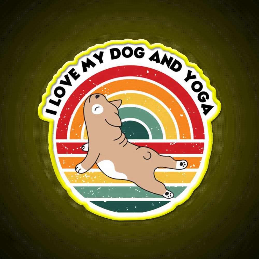 Yoga Lifestyle Yoga And Dog Funny Your Own Style Yoga Led Neon Sign Rgb Color