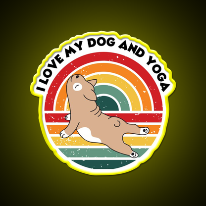 Yoga Lifestyle Yoga And Dog Funny Your Own Style Yoga Led Neon Sign Rgb Color