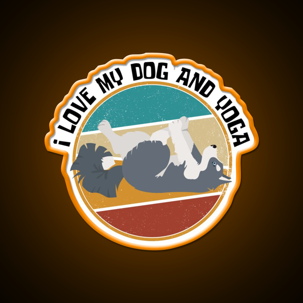 Yoga Lifestyle Yoga And Dog Yoga Led Neon Sign Yoga Studio Rgb Color