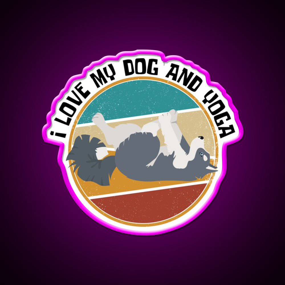 Yoga Lifestyle Yoga And Dog Yoga Led Neon Sign Yoga Studio Rgb Color