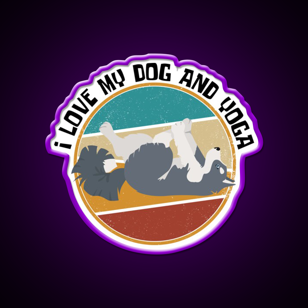 Yoga Lifestyle Yoga And Dog Yoga Led Neon Sign Yoga Studio Rgb Color