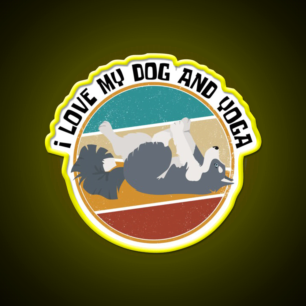 Yoga Lifestyle Yoga And Dog Yoga Led Neon Sign Yoga Studio Rgb Color