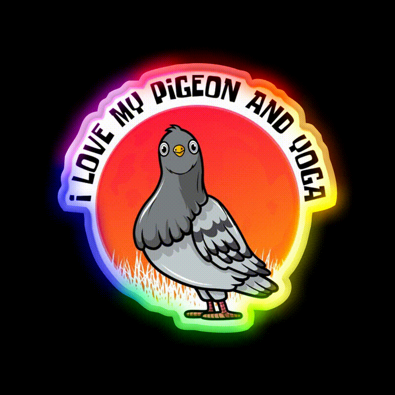 Yoga Lifestyle Yoga And Pigeon Yoga Led Neon Sign Rgb Color