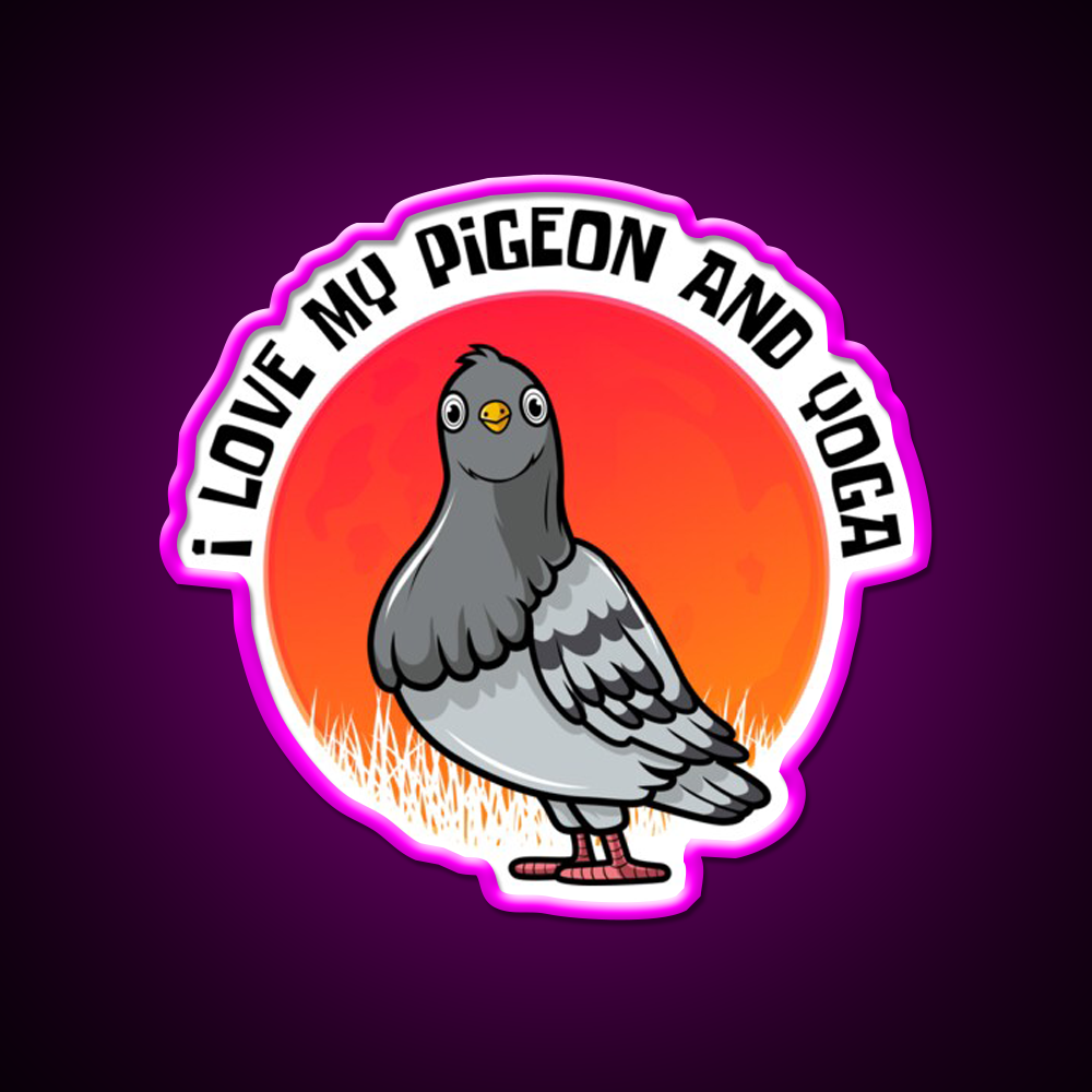 Yoga Lifestyle Yoga And Pigeon Yoga Led Neon Sign Rgb Color