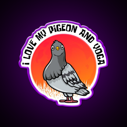 Yoga Lifestyle Yoga And Pigeon Yoga Led Neon Sign Rgb Color