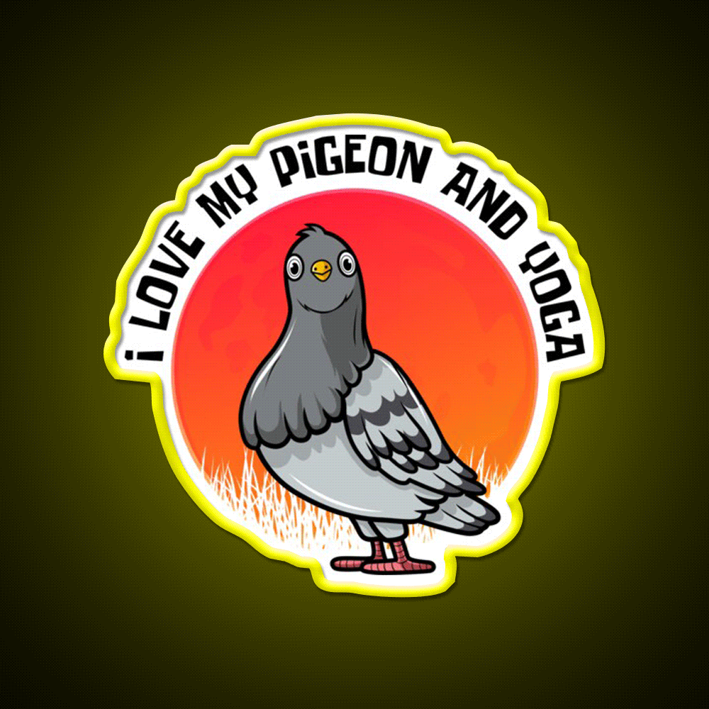 Yoga Lifestyle Yoga And Pigeon Yoga Led Neon Sign Rgb Color