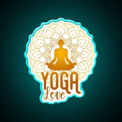 Yoga Love Meditation Yoga Led Neon Sign For Wellness Space Rgb Color