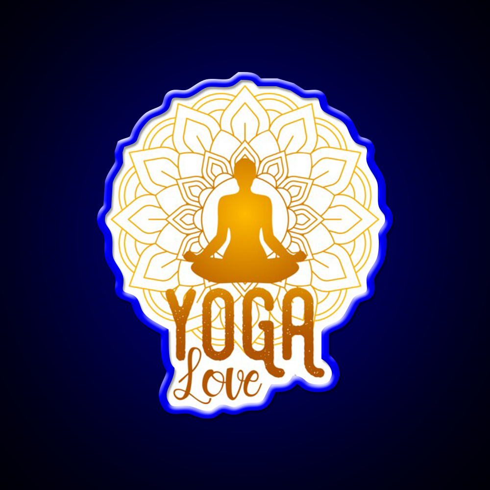 Yoga Love Meditation Yoga Led Neon Sign For Wellness Space Rgb Color