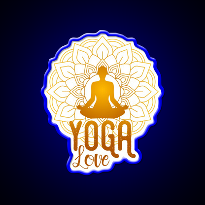 Yoga Love Meditation Yoga Led Neon Sign For Wellness Space Rgb Color