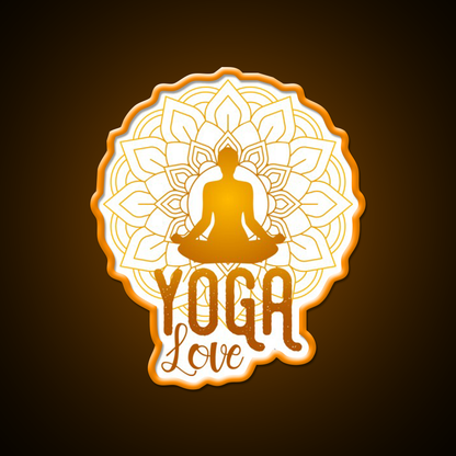 Yoga Love Meditation Yoga Led Neon Sign For Wellness Space Rgb Color