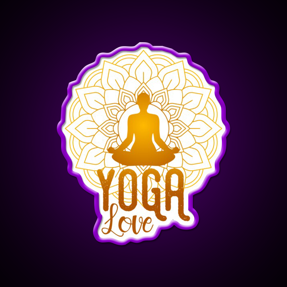 Yoga Love Meditation Yoga Led Neon Sign For Wellness Space Rgb Color