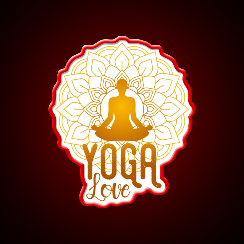 Yoga Love Meditation Yoga Led Neon Sign For Wellness Space Rgb Color