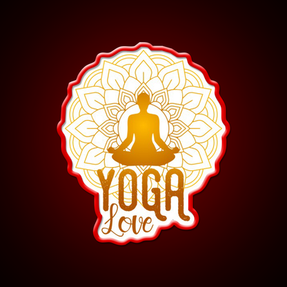 Yoga Love Meditation Yoga Led Neon Sign For Wellness Space Rgb Color