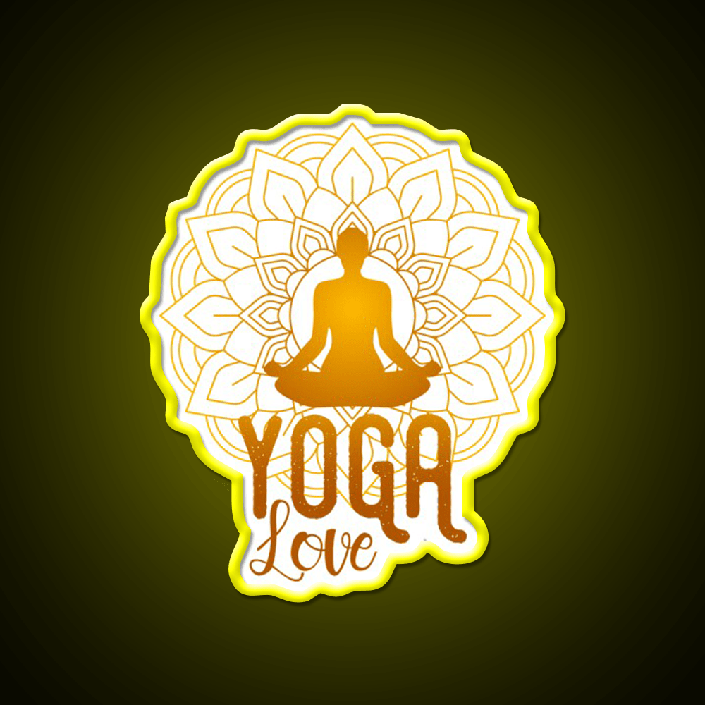 Yoga Love Meditation Yoga Led Neon Sign For Wellness Space Rgb Color - Shineneon